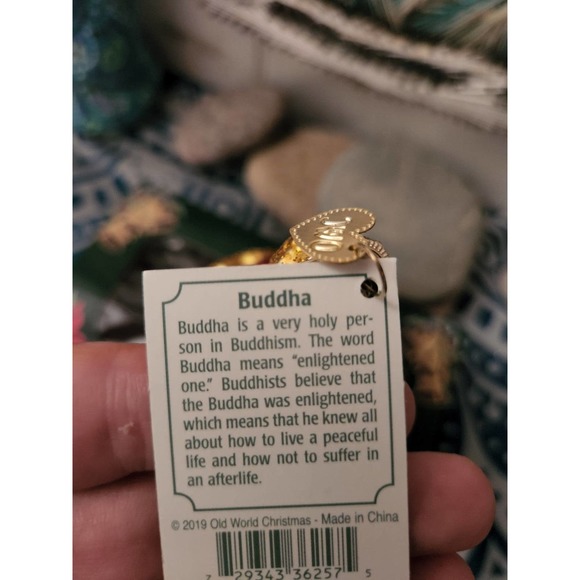 Christmas glass classic ornament colorful buddha ohm bohemian decor holiday - Picture 6 of 10